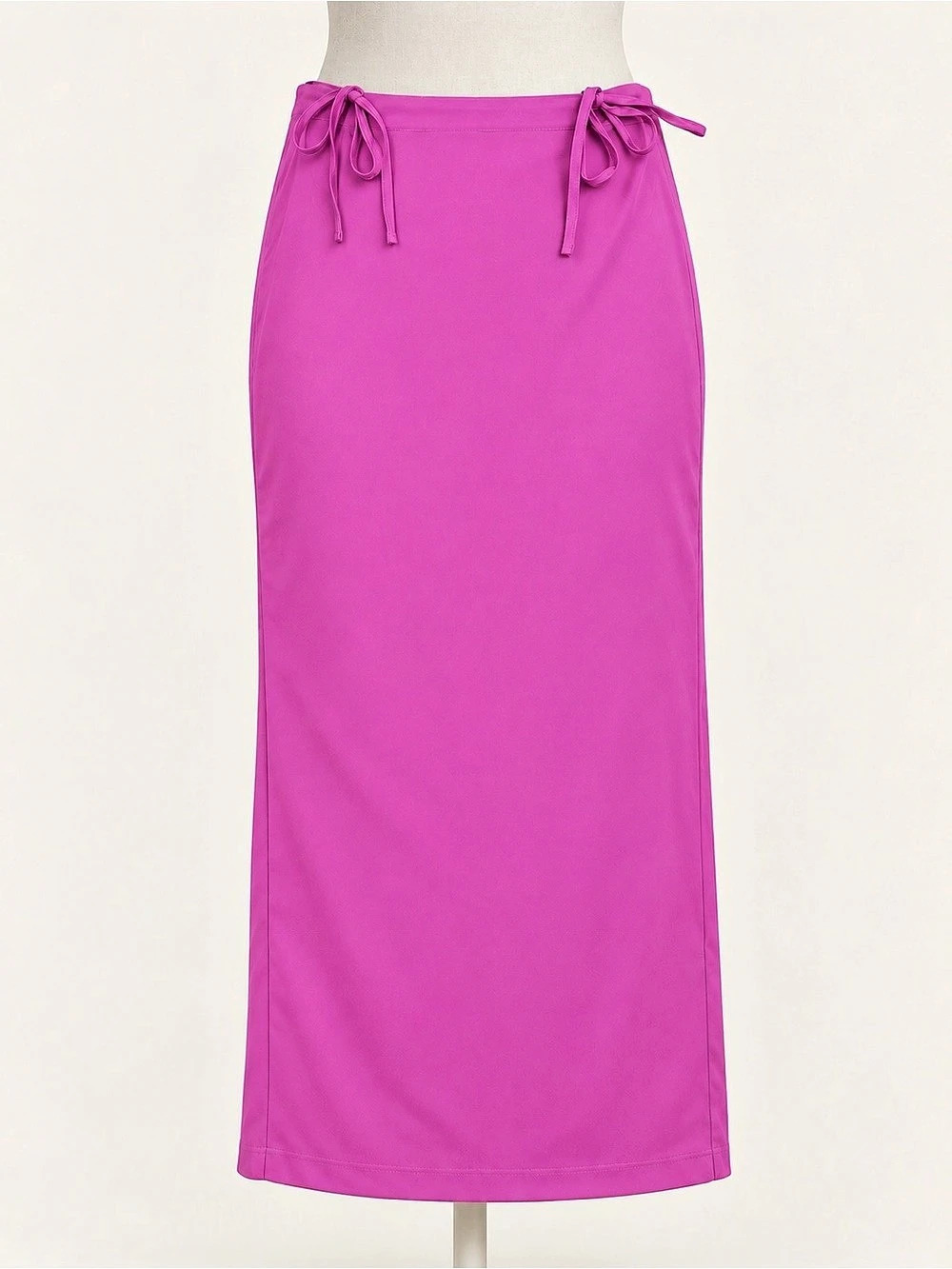 NWT Free People Hot Pink Tie Waist Midi Skirt with Back Slit Size 10